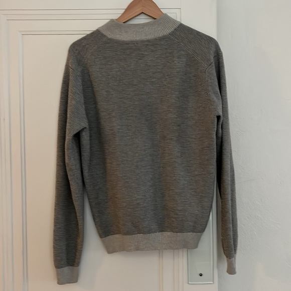 johnnie-O Clayton Henley Sweater Men's Small Gray Merino Wool Cotton Knit Golf - Picture 3 of 6